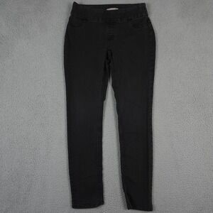 Chicos Jeans Women 0 US 4 Small Washed Black Pull On Skinny Stretch Denim Casual